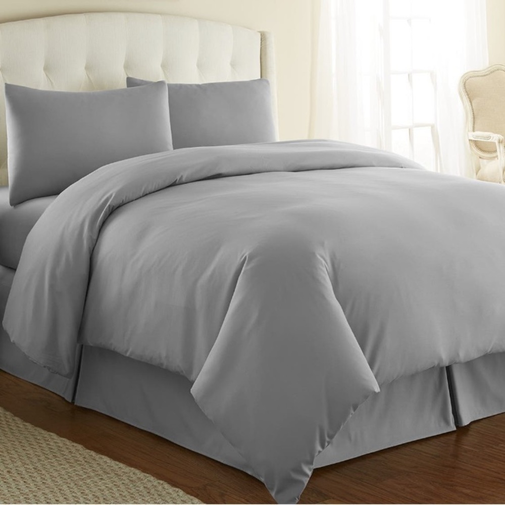 SOUTHSHORE FINE LINENS Vilano Springs Duvet Cover Set In Grey Size Twin/ Twin XL